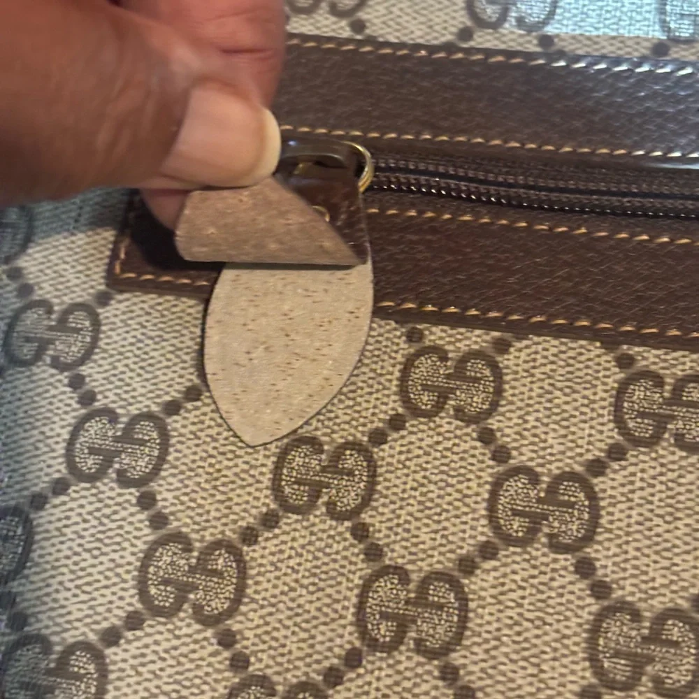 Gucci Monogram Canvas Leather Portfolio Vintage Laptop Bag - Picture 9 of 17